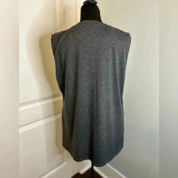 Kiss Graphic Women’s XL Grey Distressed Sleeveless Retro Concert‎ Lips T-Shirt - Picture 4 of 10